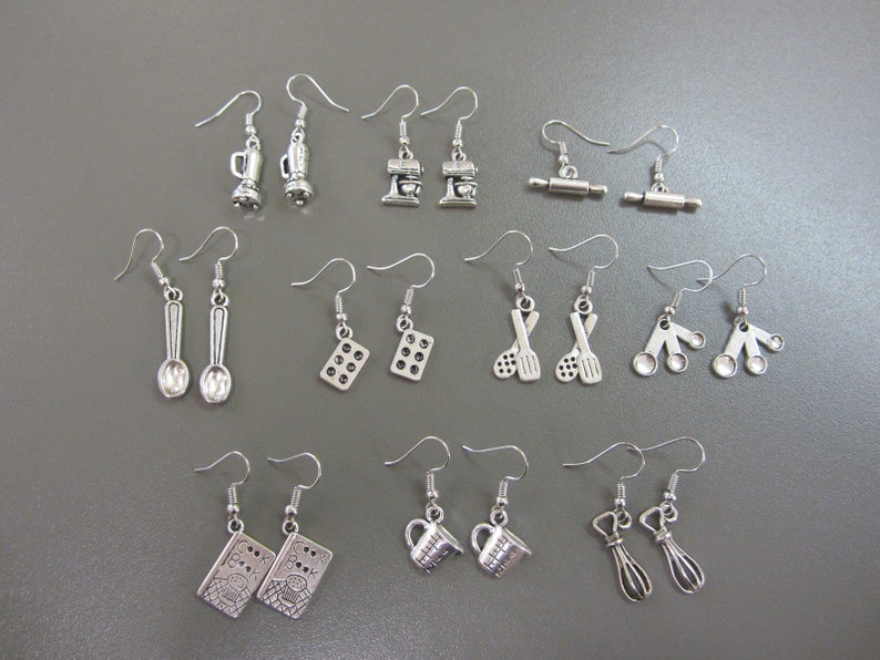 Baking Earrings Cooking Earrings Cookery Earrings Bake Etsy