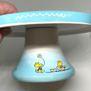 Peanuts Snoopy Woodstock Easter 7 Cake Dessert Stand Pedestal 2022 NEW Unused Adorable image 5