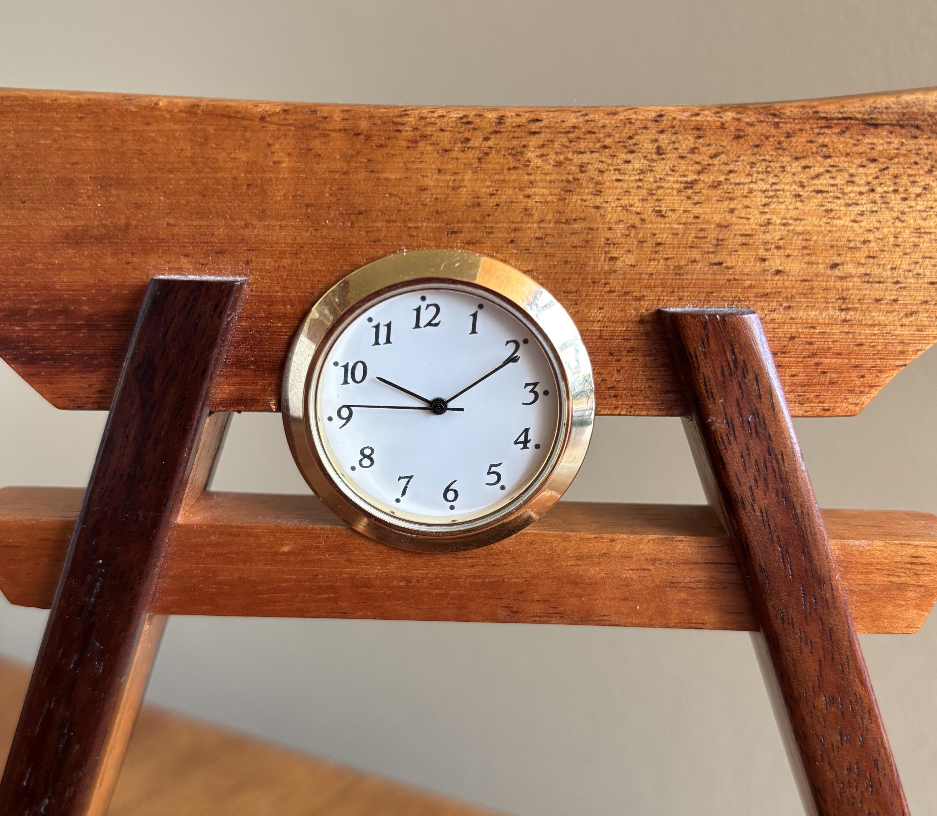 Handcrafted Llyod Inouye Desk Clock and Card Holder Made  display picture 3