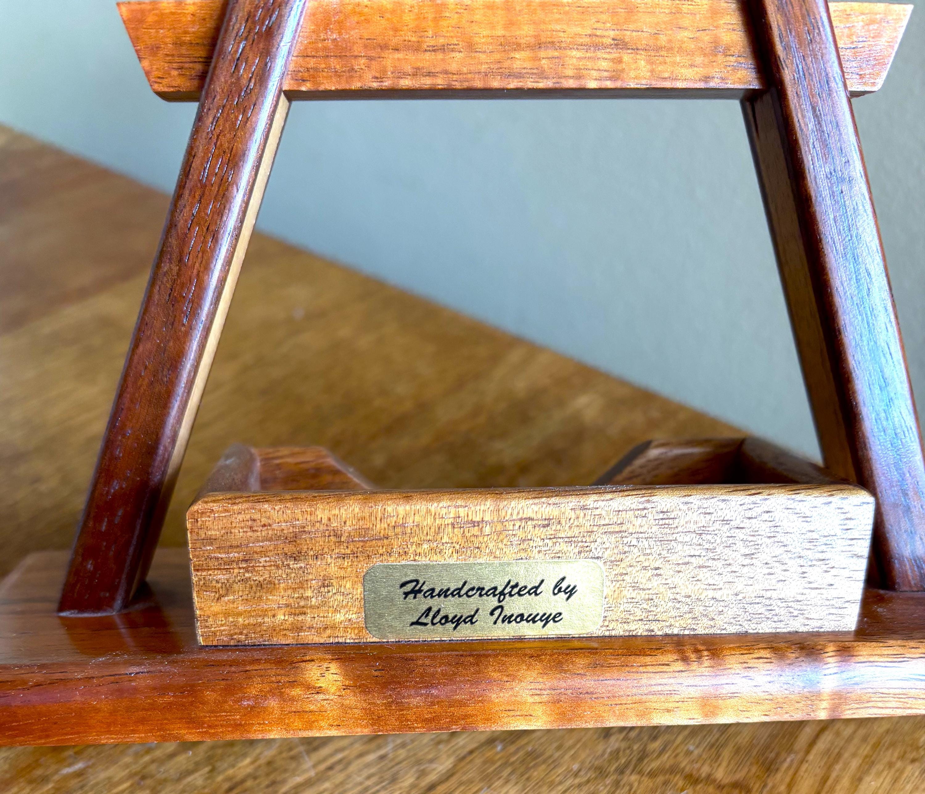 ?RARE?Hawaiian Lodge No.21 Masonic Koa wooden table clock Koa Wood Desk/Wall Clock – Native Intelligence main image 4