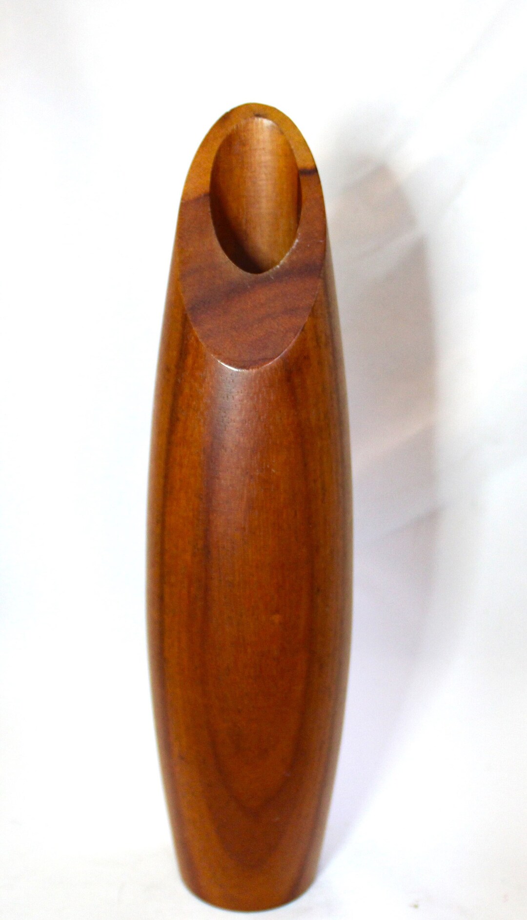Vintage Mid Century Modern Wood Vase Possibly Danish 10 Etsy