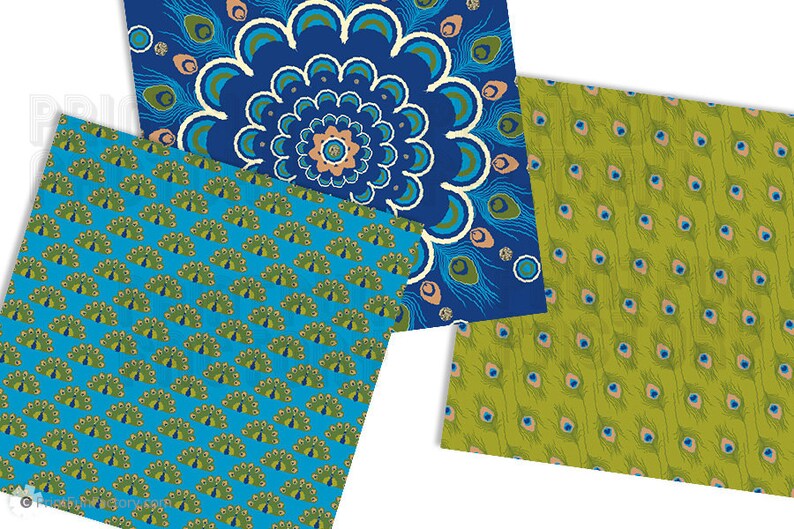 Download Peacock digital paper Peacock background paper 12 digital ...