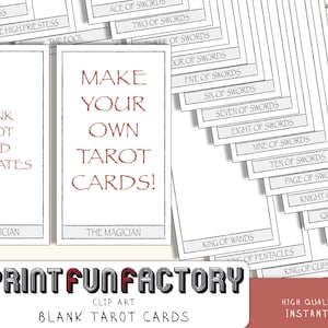 Tarot cards blank middle - digital file - customize it yourself with your own design - digital clip art INSTANT DOWNLOAD