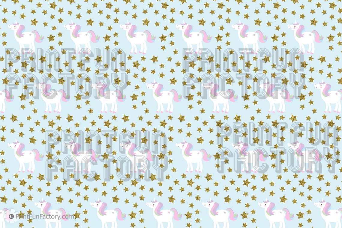 Unicorn Digital Paper Unicorn Pastel Rainbow Glitter Etsy