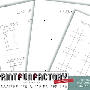 Printable pen & paper games - DUTCH VERSION