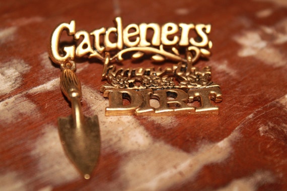 Gardeners Know the Dirt Brooch Vintage Danecraft … - image 2