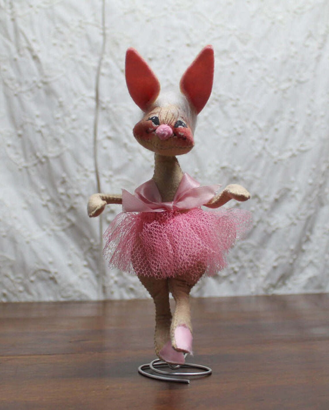 Pink Rabbit Annalee Pink Ballerina Rabbit Doll 1971 Annalee Etsy