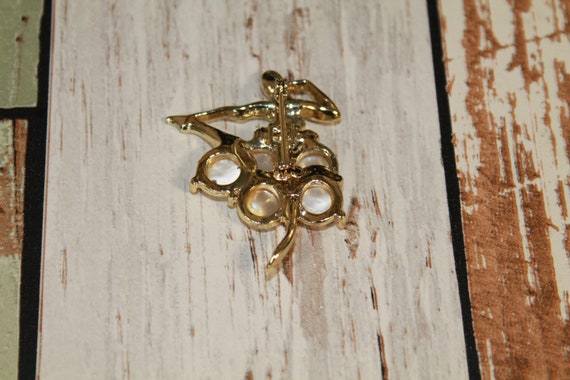 Vintage Ballerina Brooch, Ballerina Pin Gold Tone Dancer