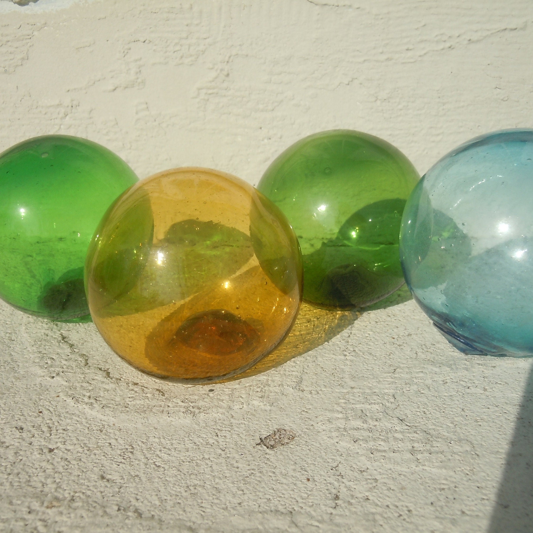 Assorted Vintage Decorative Blown Glass Float Fishing Buoy Ball