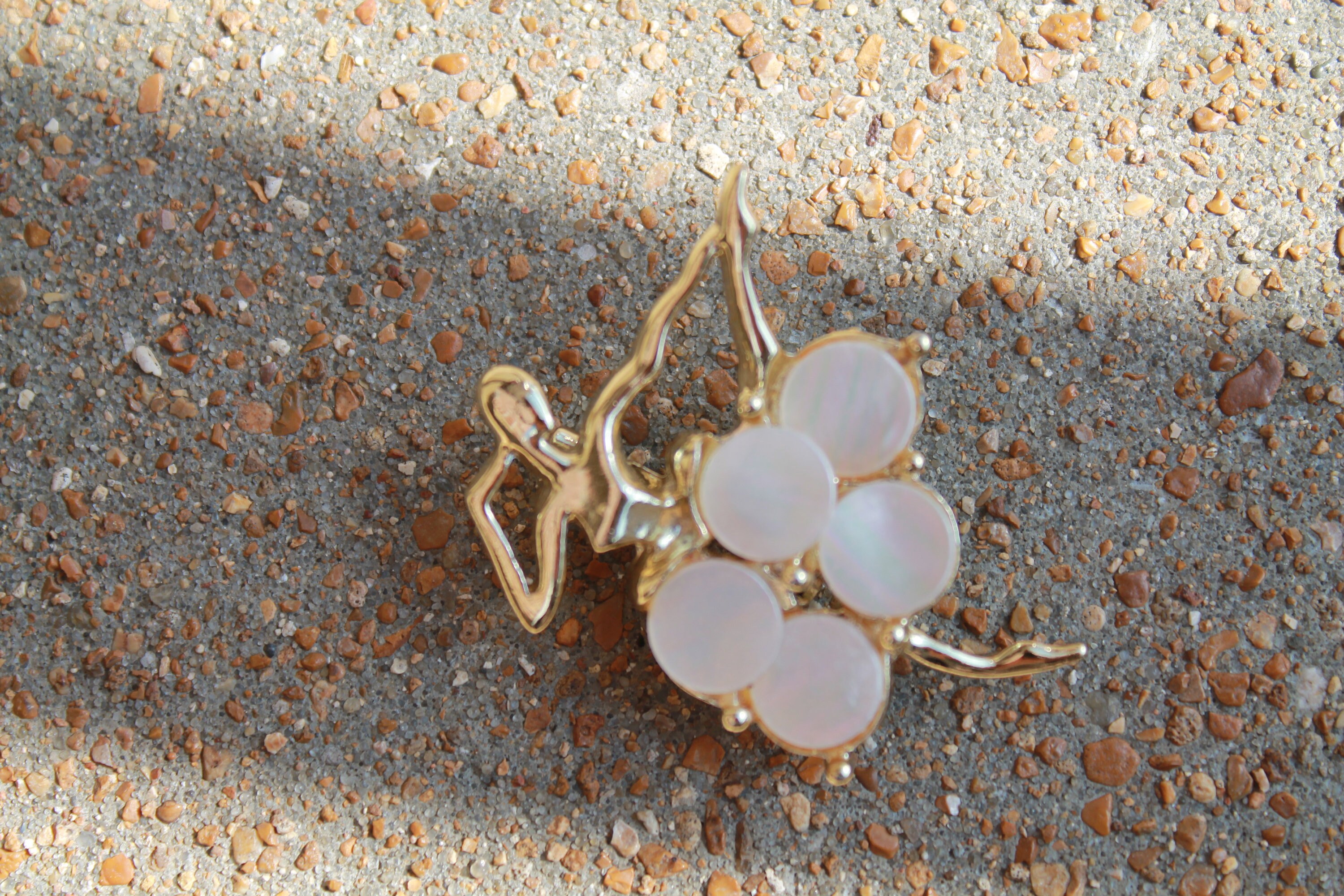 Vintage Ballerina Brooch, Ballerina Pin Gold Tone Dancer
