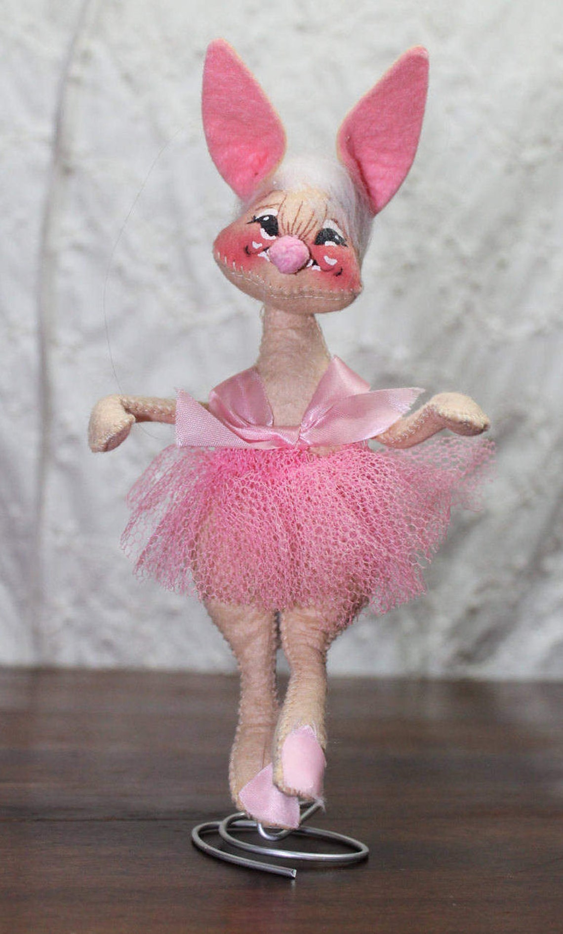 Vintage Annalee Pink Ballerina Rabbit Doll 1971 Annalee Etsy