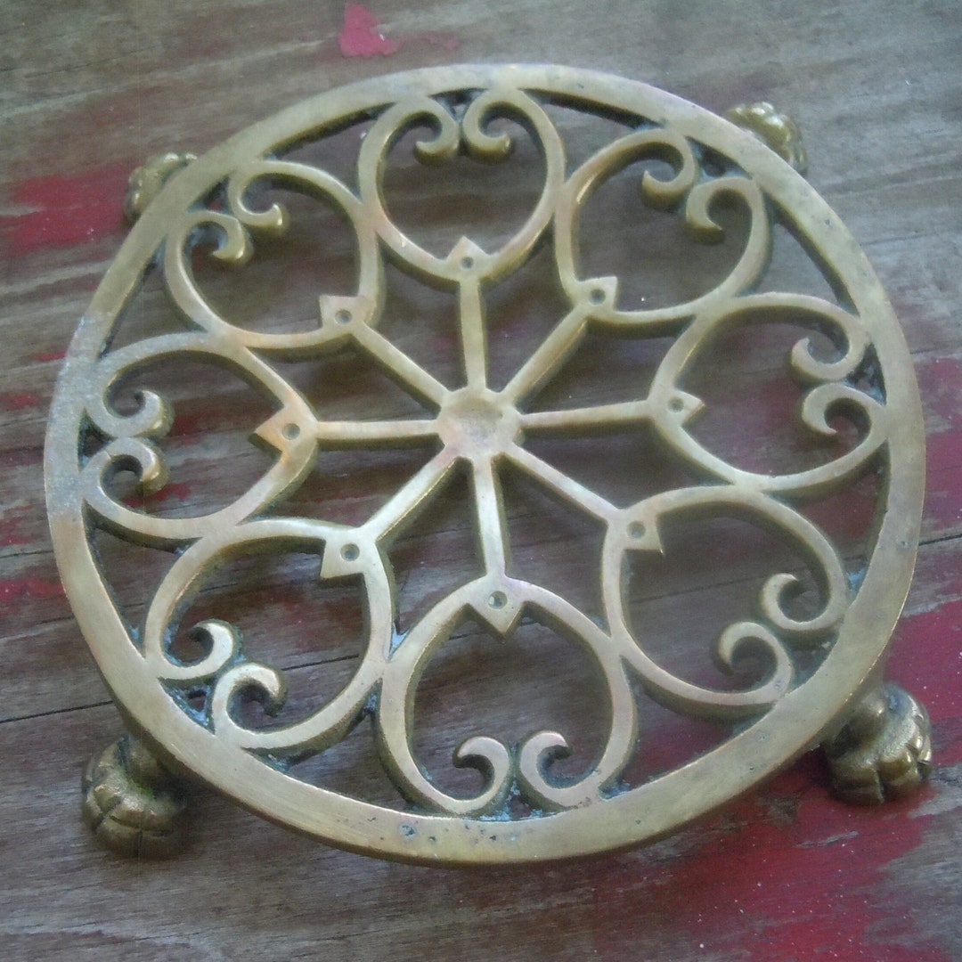 Brass Trivet Wall Hangings Hot Pad Lion Paw Trivet Etsy
