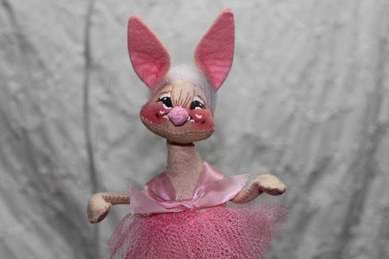 Vintage Annalee Pink Ballerina Rabbit Doll 1971 Annalee Etsy