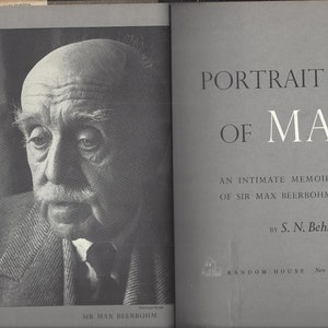 Portrait of Max an intimate portrait of sir max beerbohm hc/dj great art, first edition random house 1960