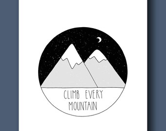 Climb every mountain | Etsy