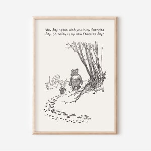 Winnie the Pooh Print, Winnie the Pooh Quote Print, Nursery Decor, Print, Wall Art, New Baby Gift, Unframed, A2/A3/A4/A5, Pooh Themed