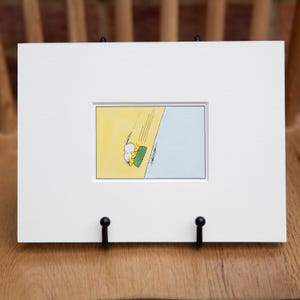 Peanuts Snoopy Mounted Print, Upcycled Book Page, Original Book Page Illustration, Snoopy Wall Art, Peanuts Print, Rescued Book Page, SRBP10