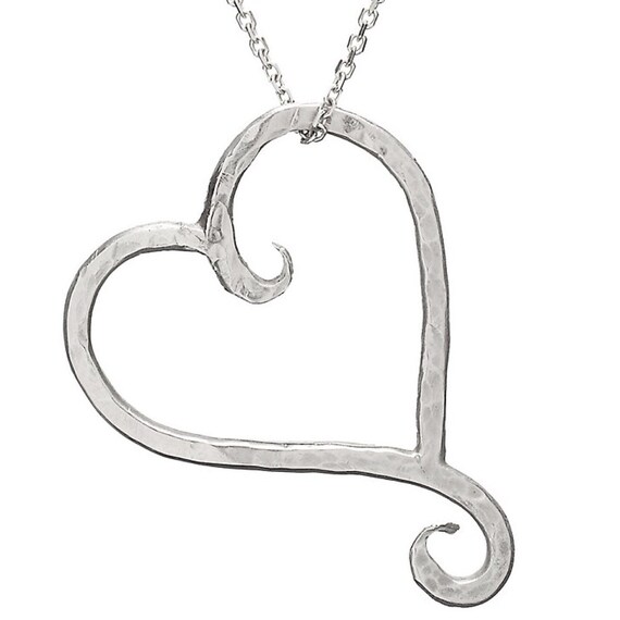 Items similar to Vivienne K Heart Necklace on Etsy