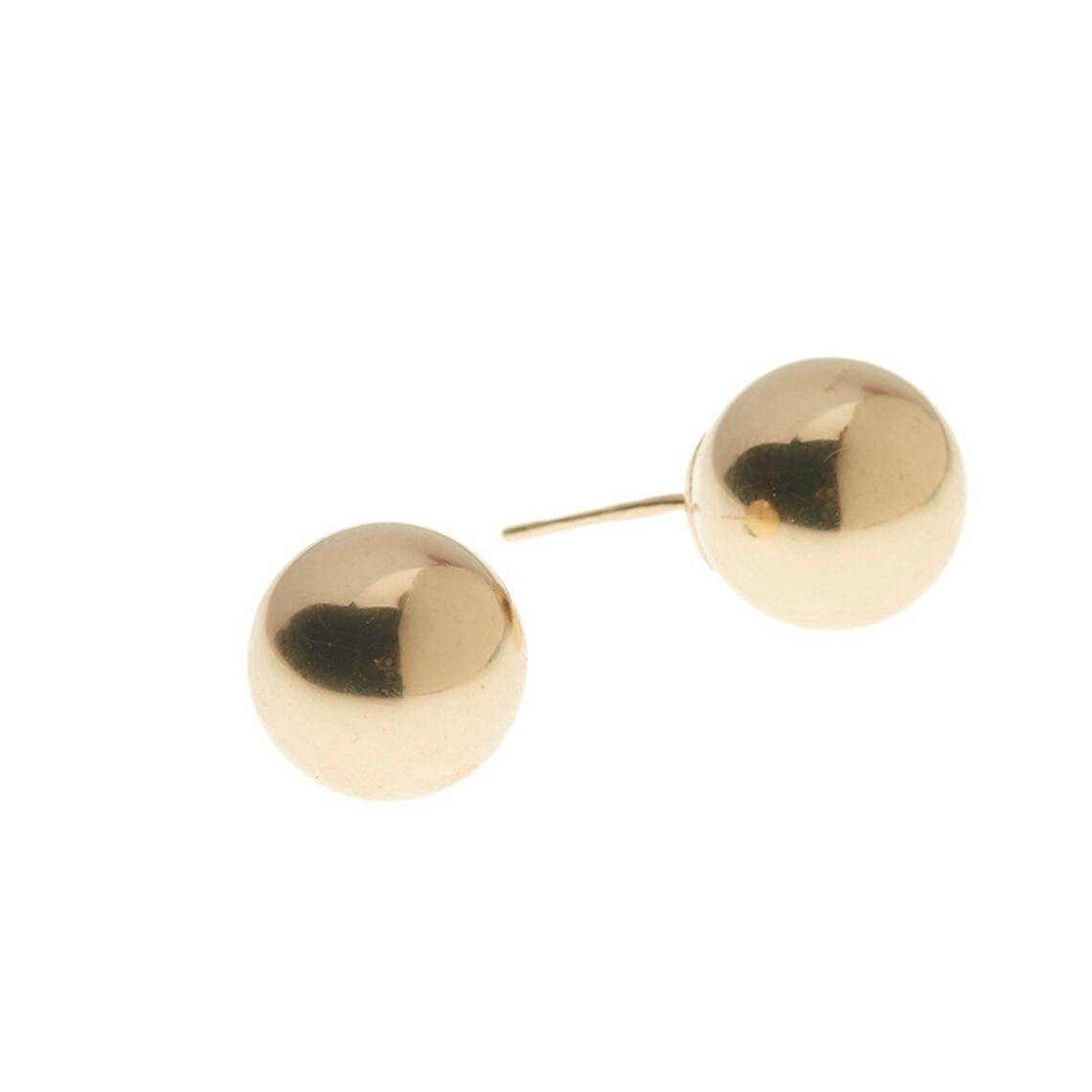14k Gold Ball Post Earrings by Vivienne K Etsy