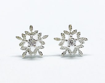 Blest Jewellery - 8MM Cubic Zirconia Earrings  With 925 Silver
