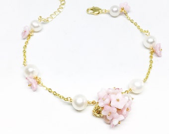 Blest Jewellery-Pearl Bracelet - AAA6-7MM White Color Freshwater Pearl Bracelet - Bridal Pearl Jewelry