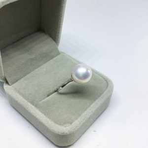 Blest Jewellery Pearl Ring AAA 10-11MM White Color Freshwater Pearl Ring, Cubic Zirconia With 925 Silver image 8