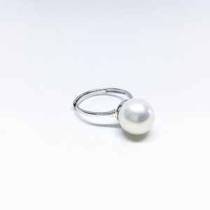 Blest Jewellery Pearl Ring AAA 10-11MM White Color Freshwater Pearl Ring, Cubic Zirconia With 925 Silver image 5