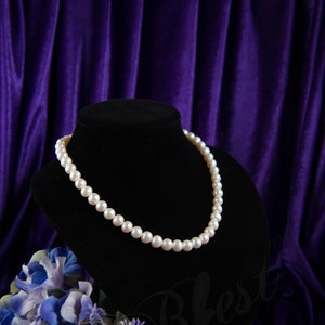 Blest Jewellery-Pearl Necklace AAA 7.5-8MM 17-18 Inches White Color Freshwater Pearl Necklace Bridal Pearl Jewelry image 1