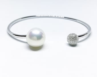 Blest Jewellery-Pearl Bracelet - AAA10-11MM White Color Freshwater Pearl Bracelet - Bridal Pearl Jewelry