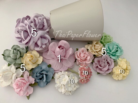 100 Paper Flowers Scrapbook Cardmaking Birthday Party Art Craft Supply P700-15