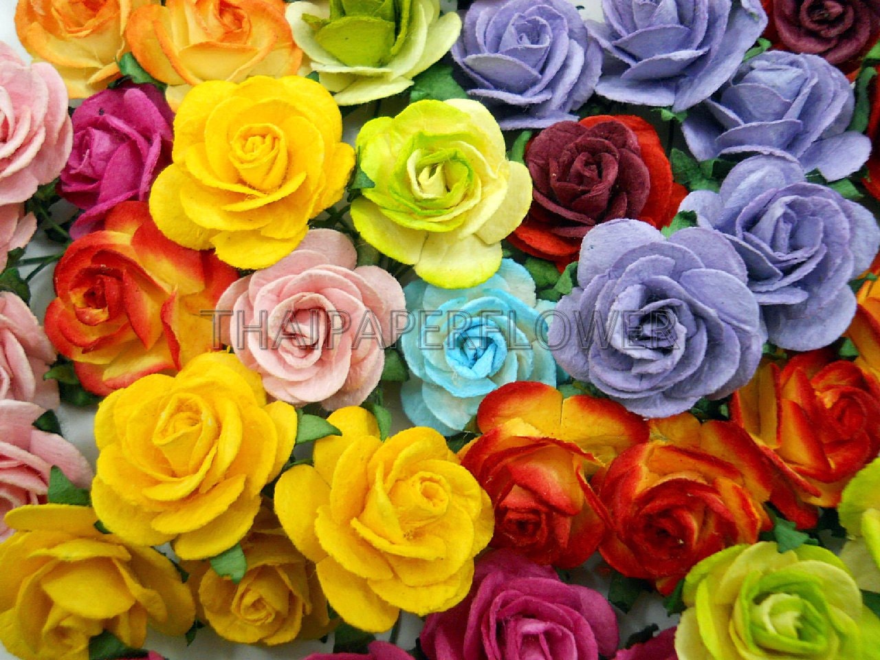 100 Rainbow Mulberry Paper flower scrapbook card making home Etsy