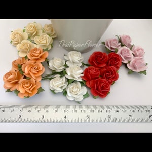 100 Paper Flowers Scrapbook Cardmaking Birthday Party Art Craft Supply P700-601 100 Paper Flowers Scrapbook Cardmaking Birthday Party Art Craft Supply P700-601