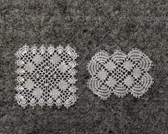 Dollhouse Miniature 1” Scale White Lace Doily by Suzy Riley