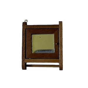 Dollhouse Miniature 1&quot; Scale Wood Medicine Cabinet