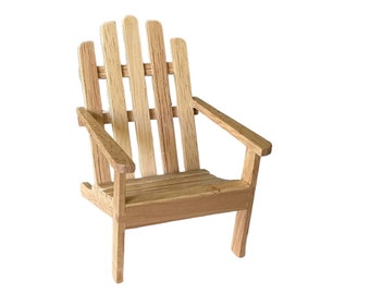 Silla Adirondack en miniatura de casa de muñecas a escala de 1"