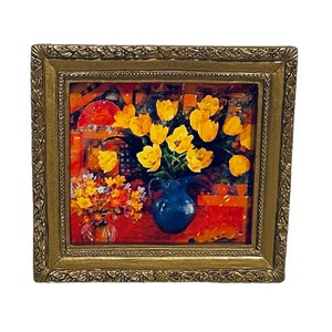 Dollhouse Miniature 1” Scale Floral Picture