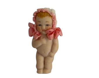 Dollhouse Miniature 1" Scale Vintage Porcelain Baby Doll