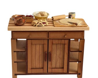 Dollhouse Miniature 1" Scale Baking Work Table