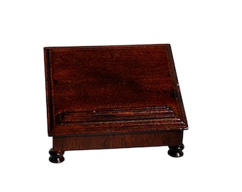 Dollhouse Miniature 1” Scale Table Top Book Stand by Gilbert Mena