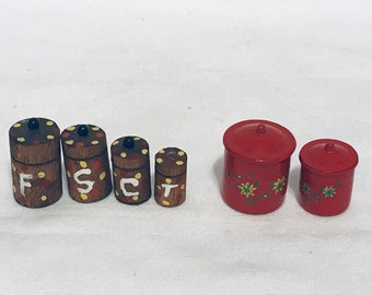 Dollhouse Miniature 1” Scale Canisters
