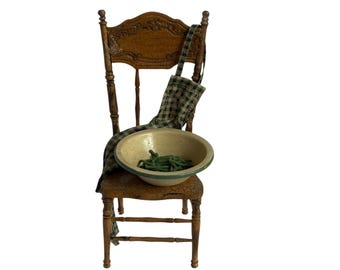 Dollhouse Miniature  1" Scale Aged Chair by Deb Stenholm