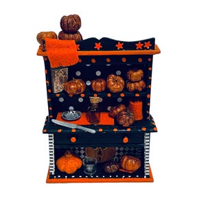 Dollhouse Miniature 1” Scale Halloween Style Hutch