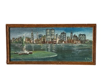 Dollhouse Miniature 1” Scale New York City Skyline Painting