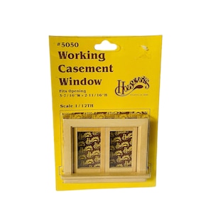 Dollhouse Miniature 1&quot; Scale Casement Window