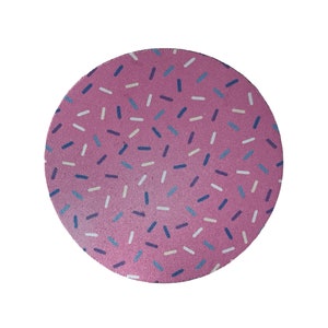 Dollhouse Miniature 1” Scale Pink cupcake Sprinkles Rug