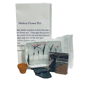 Dollhouse Miniature 1” Scale Broken Flower Pot Kit