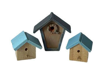 Dollhouse Miniature 1" Scale Birdhouses
