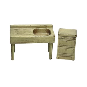 Dollhouse Miniature 1” Scale StromBecker Vintage Sink or Cabinet