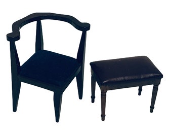 Dollhouse Miniature 1” Scale Corner Chair or Bench