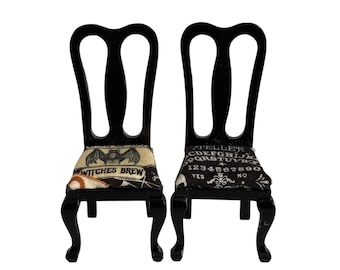 Dollhouse Miniature 1” Scale Halloween Style Chairs